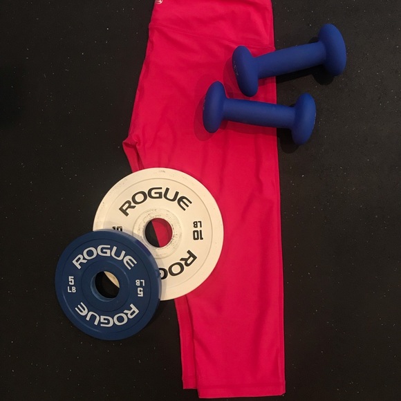 Hot Pink Tesla Workout Capri Leggings/Pants - Picture 2 of 7